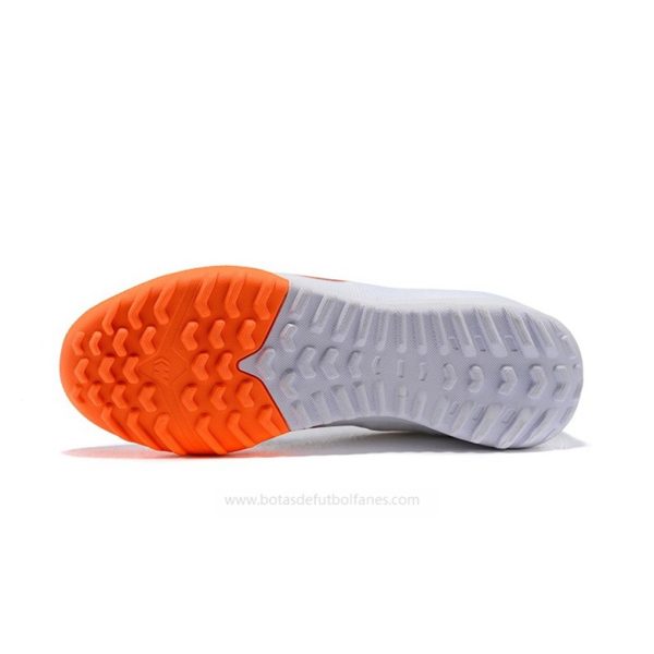 Nike Hombres Mercurial SuperflyX VI Elite TF Blanco Naranja Negro